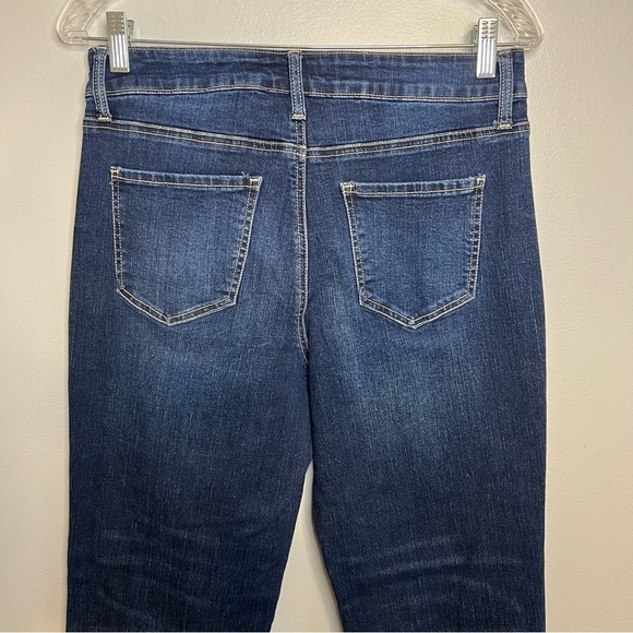 Hydraulic Murray High Rise Distressed Jean Sz 10 Ankle Raw Hem Button Fly - Picture 6 of 9